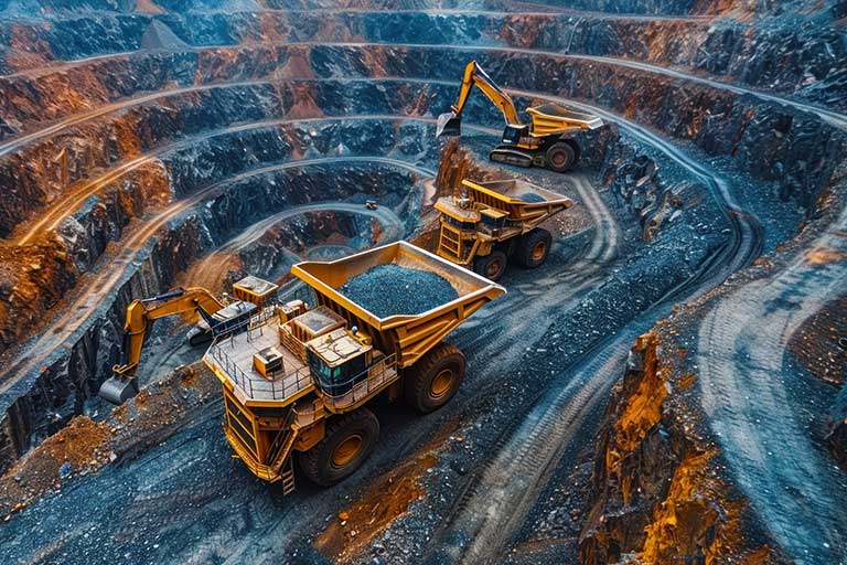 Iron ore and manganese mining